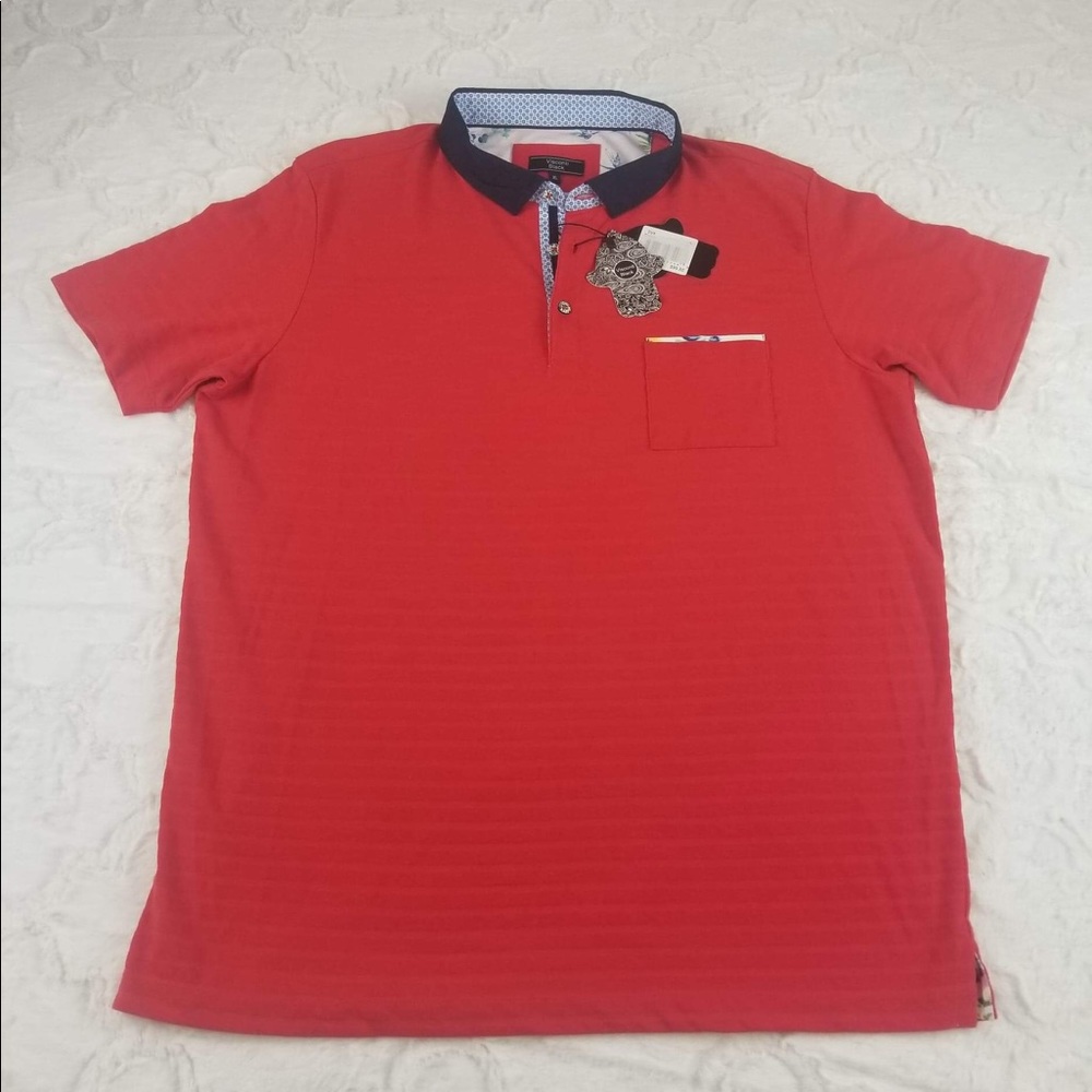 Visconti Black Xl Red And Blue Polo NWT